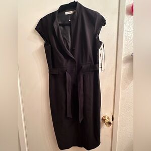 Calvin Klein black dress pencil style size 12 new with tags